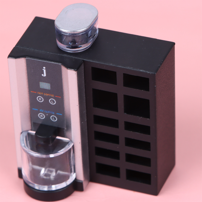[Undistracted] 1 Bộ 1:12 Máy pha cà phê thu nhỏ với cốc cà phê Dollhouse Máy pha cà phê Máy pha cà phê đồ chơi trẻ em Máy pha cà phê