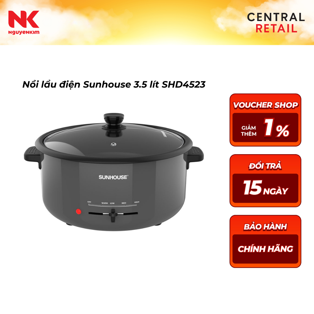 Nồi lẩu điện Sunhouse 3.5 lít SHD4523