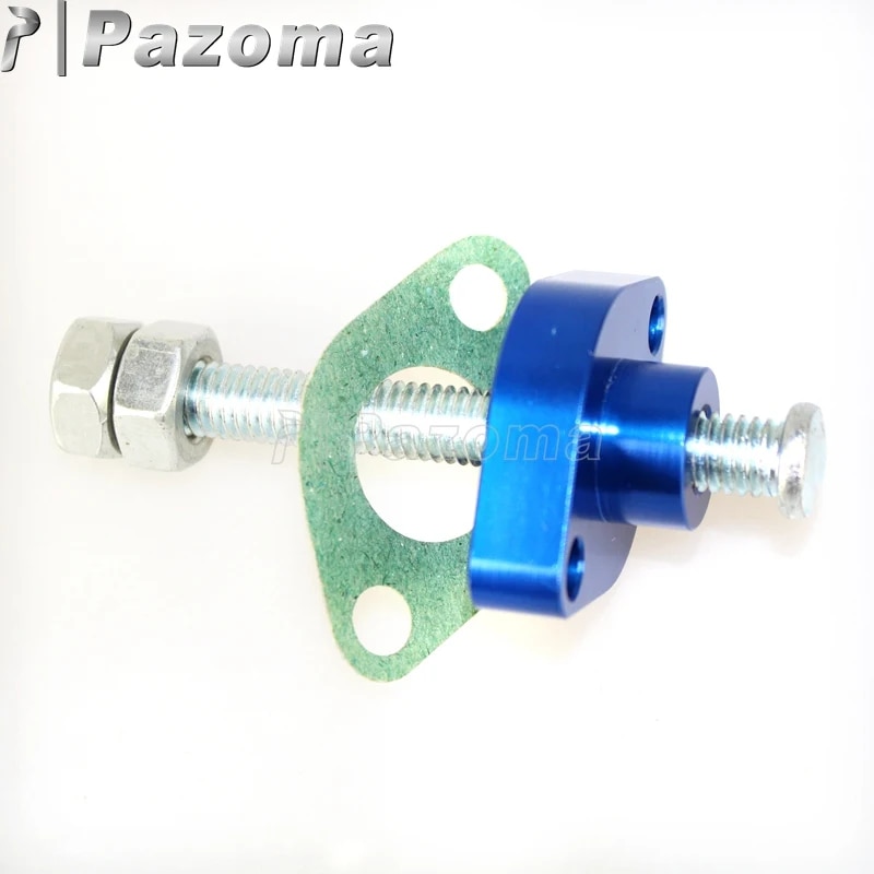 【Best Price Guaranteed】 Atv Cnc Blue Cru Manual Cam Timing Chain Tensioner For Street Bn 125 Eliminator En 450 454 Ltd 500 Vulcan Er 500 Er-5