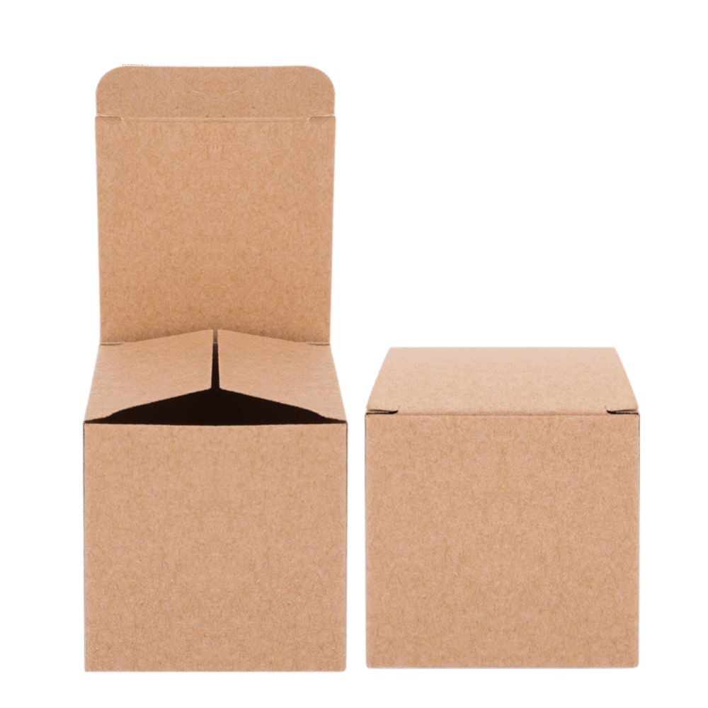 G 50PCS Giấy Hộp giấy Kraft Nâu Push-Form Hộp kẹo Vật liệu gói quà Có nắp đậy Hộp giấy Đám cưới