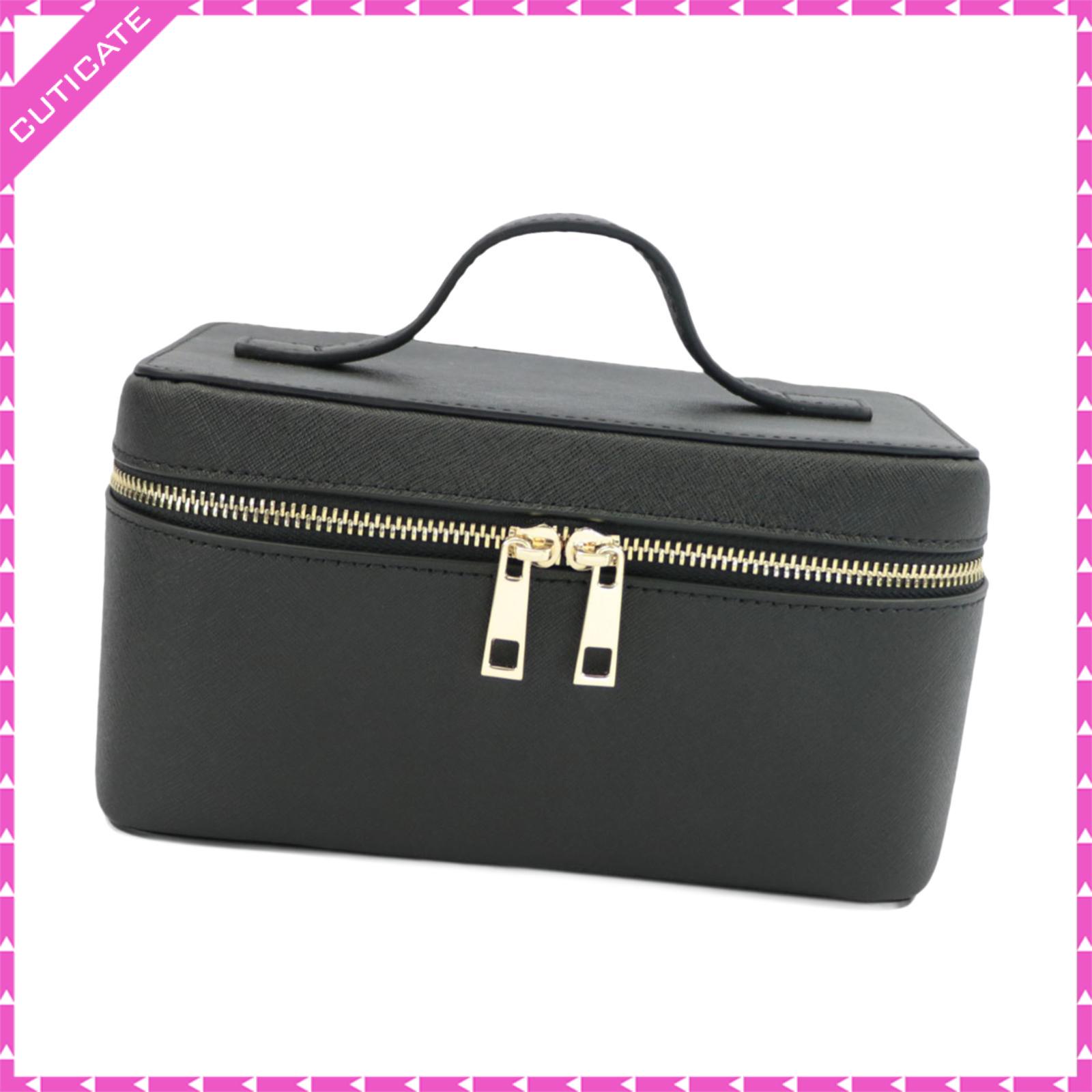CUTICATE Cosmetic Storage Bag Cosmetic Tool Storage Box for Girls, Wedding Makeup Brush Storage for Women Girls PU Leather Makeup Case
