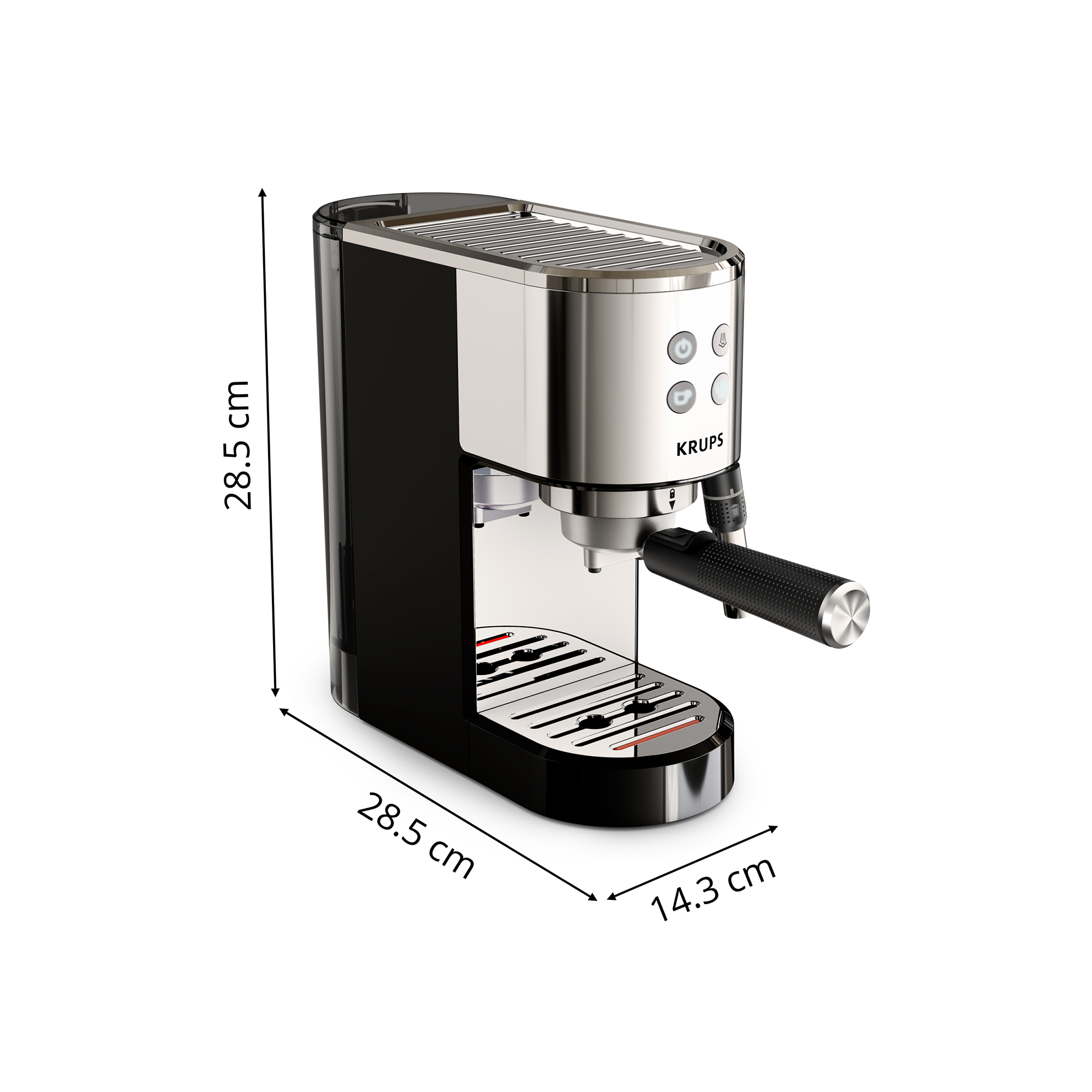 KRUPS ESPRESSO MACHINE VIRTUOSO+ 1.5BAR XP444C ราคา 8,330 บาท*ส่งฟรี