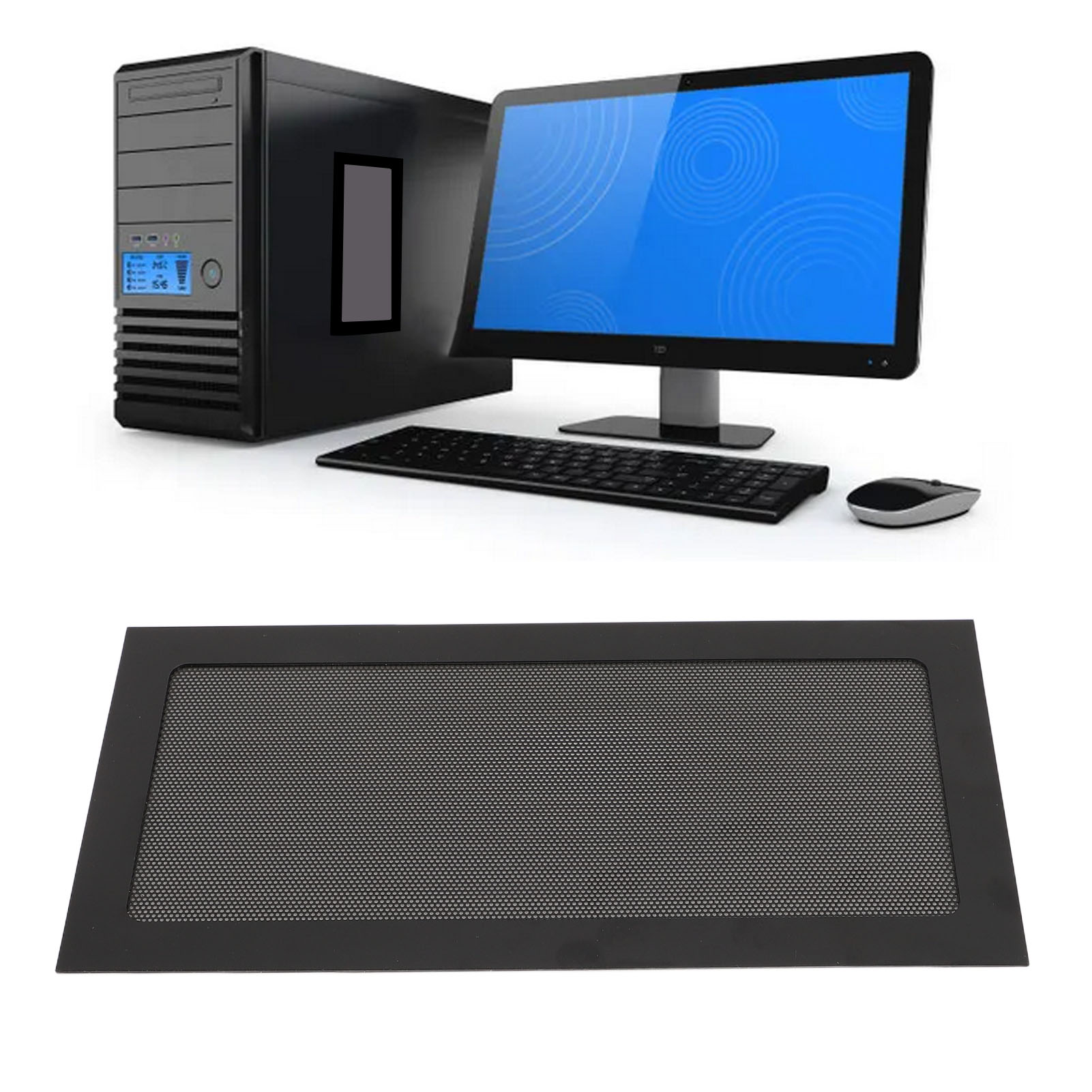 LIXADA PC Fan Dust Filter Right Angle Frame 2Pcs Computer Cooler Fan Dust Filter Easy To Clean Ultra Fine Holes PVC Dust Cover for PC Fan Vents - Jenama LIXADA Harga 12 Ringgit*Penghantaran Percuma