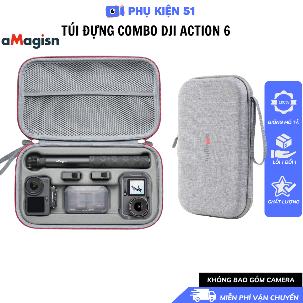 Túi aMagisn đựng phụ kiện Action 6 bảo vệ chống sốc tốt kháng nước