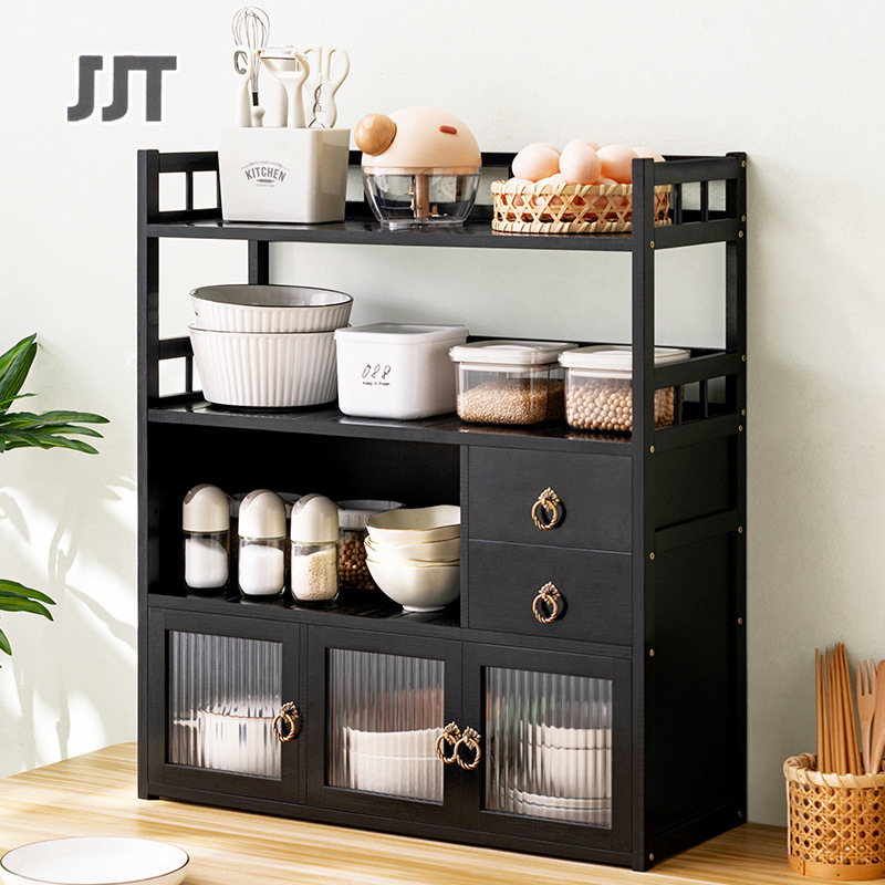 Multifunctional shelf for kitchen Shelves for lockers, multifunctional shelves, kitchen lockers, transparent doors. Kitchen shelf Desk storage box Multi-layer shelf Mixing bottle storage cabinet Bowl locker ราคา 424 บาท*ส่งฟรี