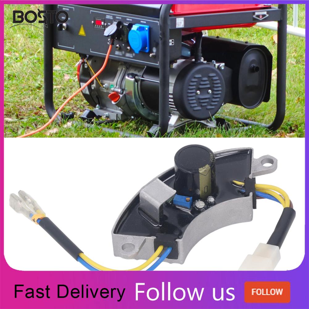 BOSTO Bộ Điều Chỉnh Điện Áp AVR Hiệu Quả Cao Chống Sốc Ổn Định Tốt Bộ Điều Chỉnh AVR Một Pha 60‑100VAC Nhẹ Cho Máy Phát Điện Xăng 3KW