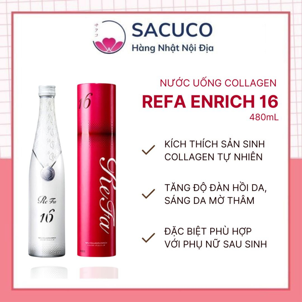 Nước uống Collagen Refa Nhật Bản chai 480ml