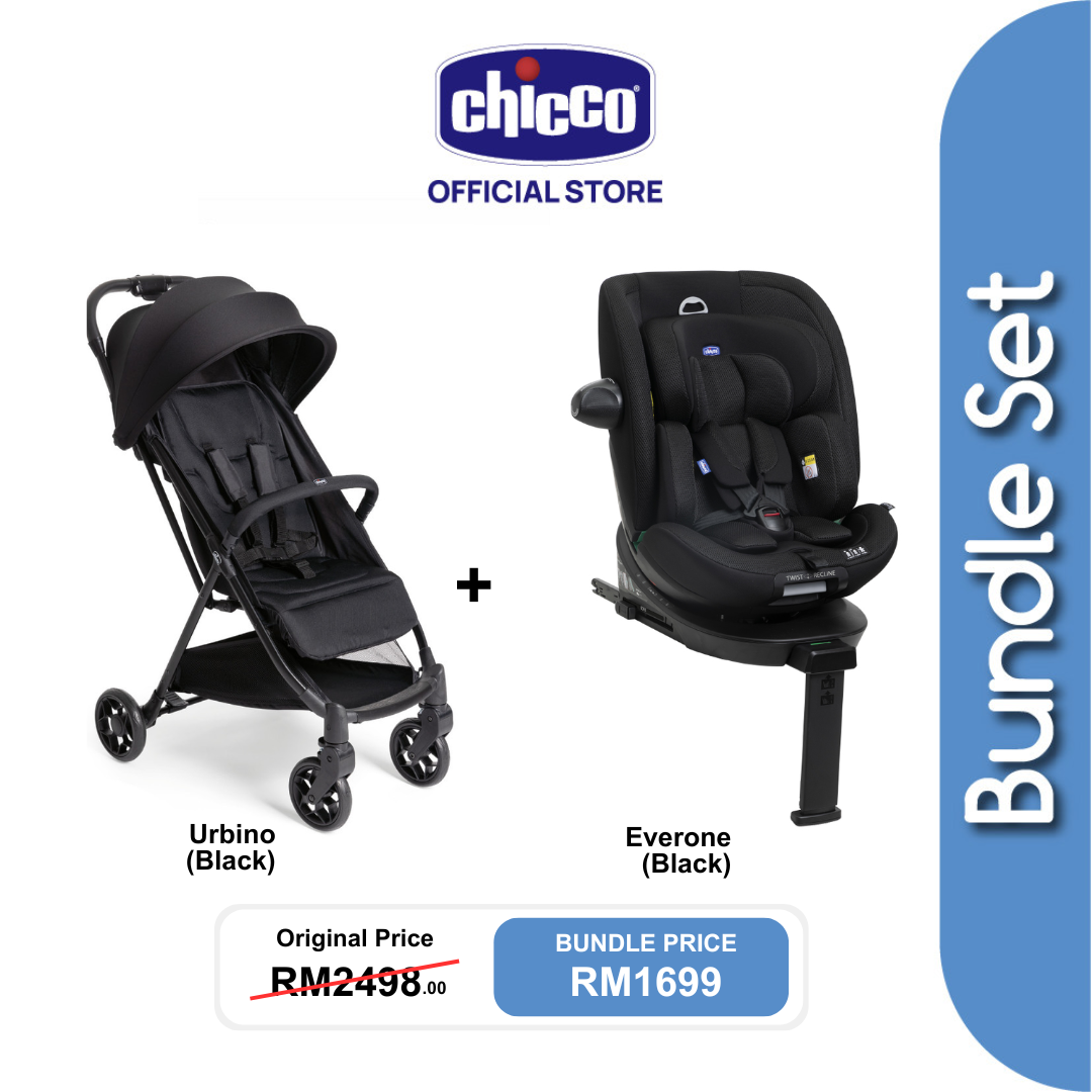 [Bundle Set] Chicco Everone Newborn 360 Isofix Car Seat + Urbino Stroller | Suitable from Newborn