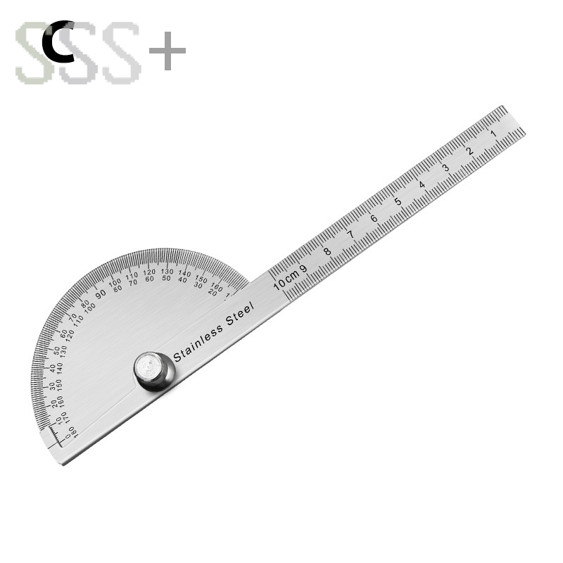SSS+Shop Thước đo góc 180 độ thước đo góc kim loại thước đo góc Dụng cụ chế biến gỗ
