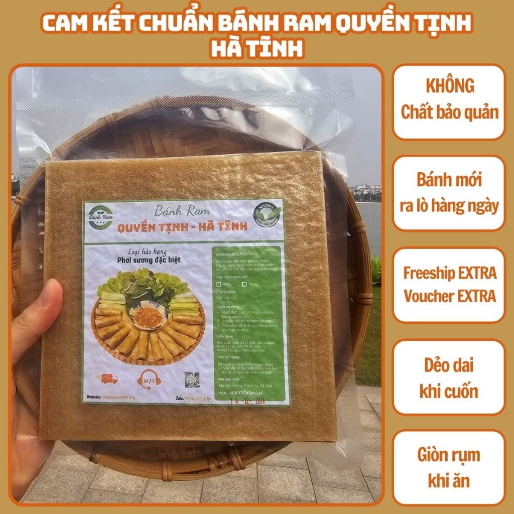Bánh đa nem Hà Tĩnh Loại đặc biệt SIÊU NGON (500g) Hút Chân Không