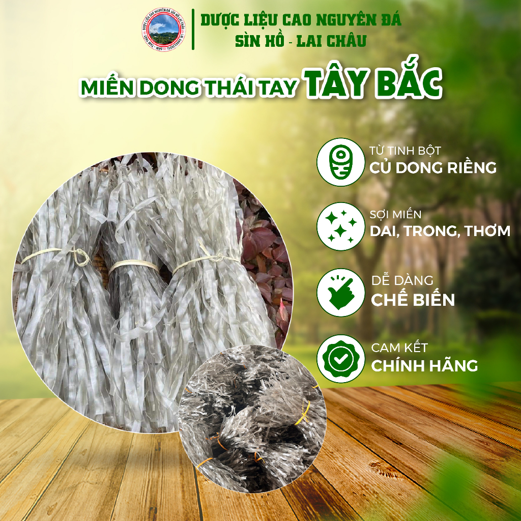 Miến dong thái tay Tây Bắc miến dong Điện Biên sợi dai ngon hỗ trợ giảm cân