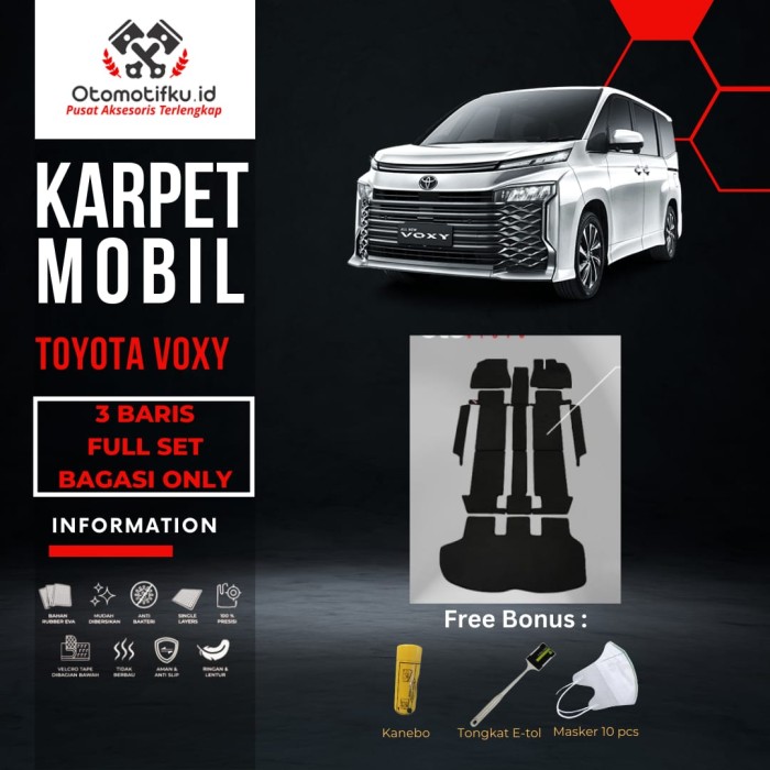 [ OTOMOTIFKU ] Karpet Mobil Toyota All New Voxy Bahan Single Layer Rubber Eva Premium Harga 550,000 rupiah*Gratis Ongkir