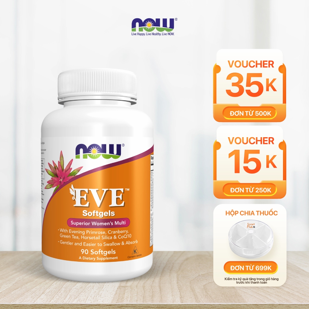 Vitamin tổng hợp cho nữ Now EVE (Mỹ) bổ sung 28 vitamin và khoáng chất hỗ trợ sức khỏe, sắc đẹp - SẢN PHẨM ĐƯỢC YÊU THÍCH TRÊN THỊ TRƯỜNG HIỆN TAY, DÙNG RẤT TỐT LUÔN Ạ, ĐẢM BẢO DÙNG RẤT THÍCH, KHÁCH YÊU TRẢI NGHIỆM ỦNG HỘ SHOP NHÉ