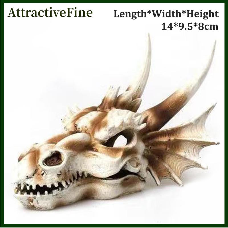 AttractiveFine Mô phỏng nhựa động vật hộp sọ trang trí tự làm bể cá bể cá phụ kiện trang trí sáng tạo hộp sọ cảnh quan bể cá trang trí - 6