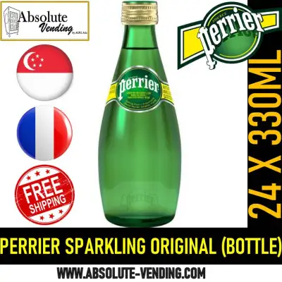 PERRIER ORIGINAL Sparkling Mineral Water 330ML X 24 (GLASS BOTTLES) - FREE DELIVERY within 3 working days!
