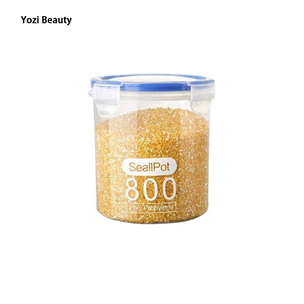 TIANLEYU Dalton kitchen storage box, PP moisture-proof transparent food sealed container, plastic food sealed cylindrical leak proof food container ราคา 26 บาท*ส่งฟรี