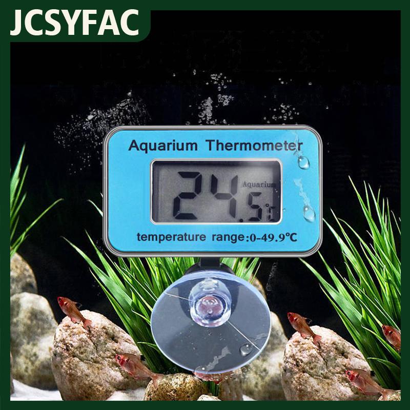 JCSYFAC Nhiệt Kế Điện Tử Không Thấm Nước Với Cốc Hút LED Hiển Thị Kỹ Thuật Số Cho Bể Cá Bò Sát Nước Xe Tăng Nhiệt Độ Màn Hình