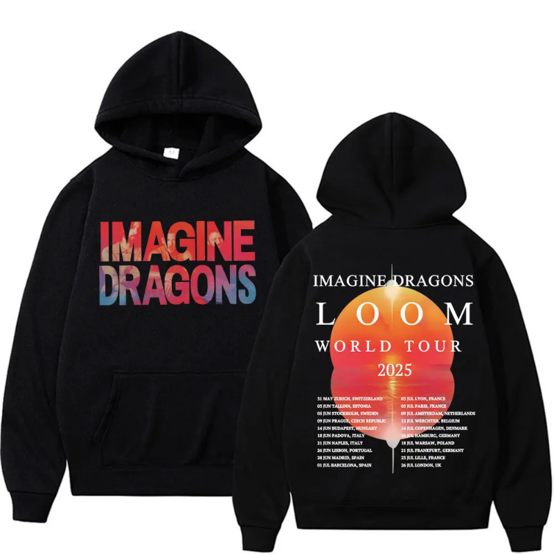 {HOT Sweatshirt} Imagine Dragons Band World Loom Tour 2025 Print Hoodies Men Women's Clothing Vintag