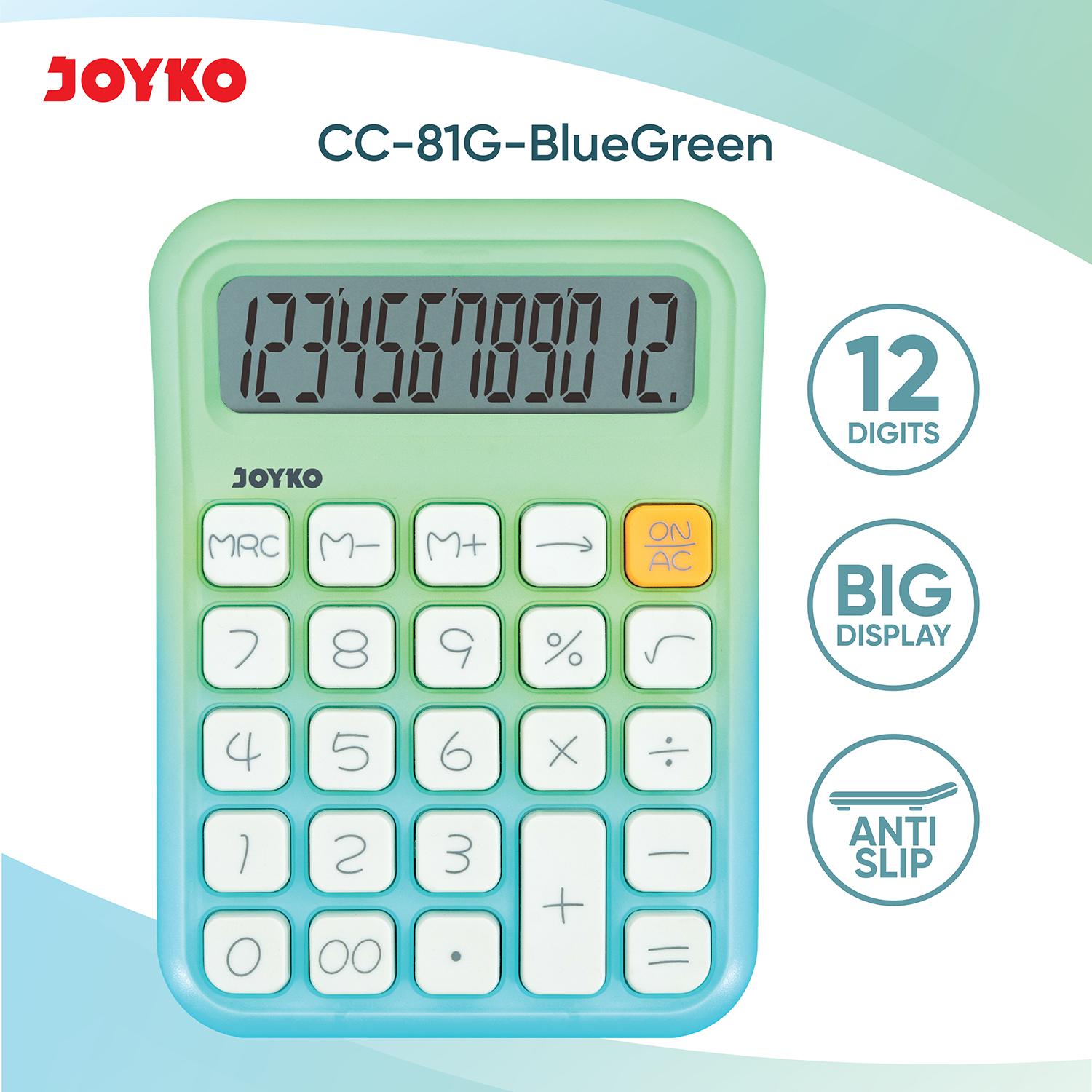 JOYKO Calculator Kalkulator Aesthetic CC-81G 12 Digits