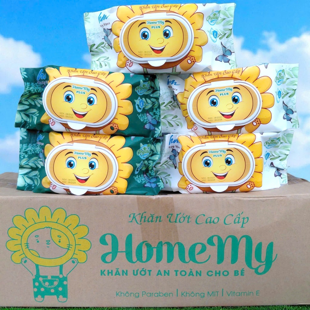 [Giá sỉ] thùng 15 gói khăn ướt Baby 650grs gói to không mùi khổ to17x22 cmvải bi dày dặn