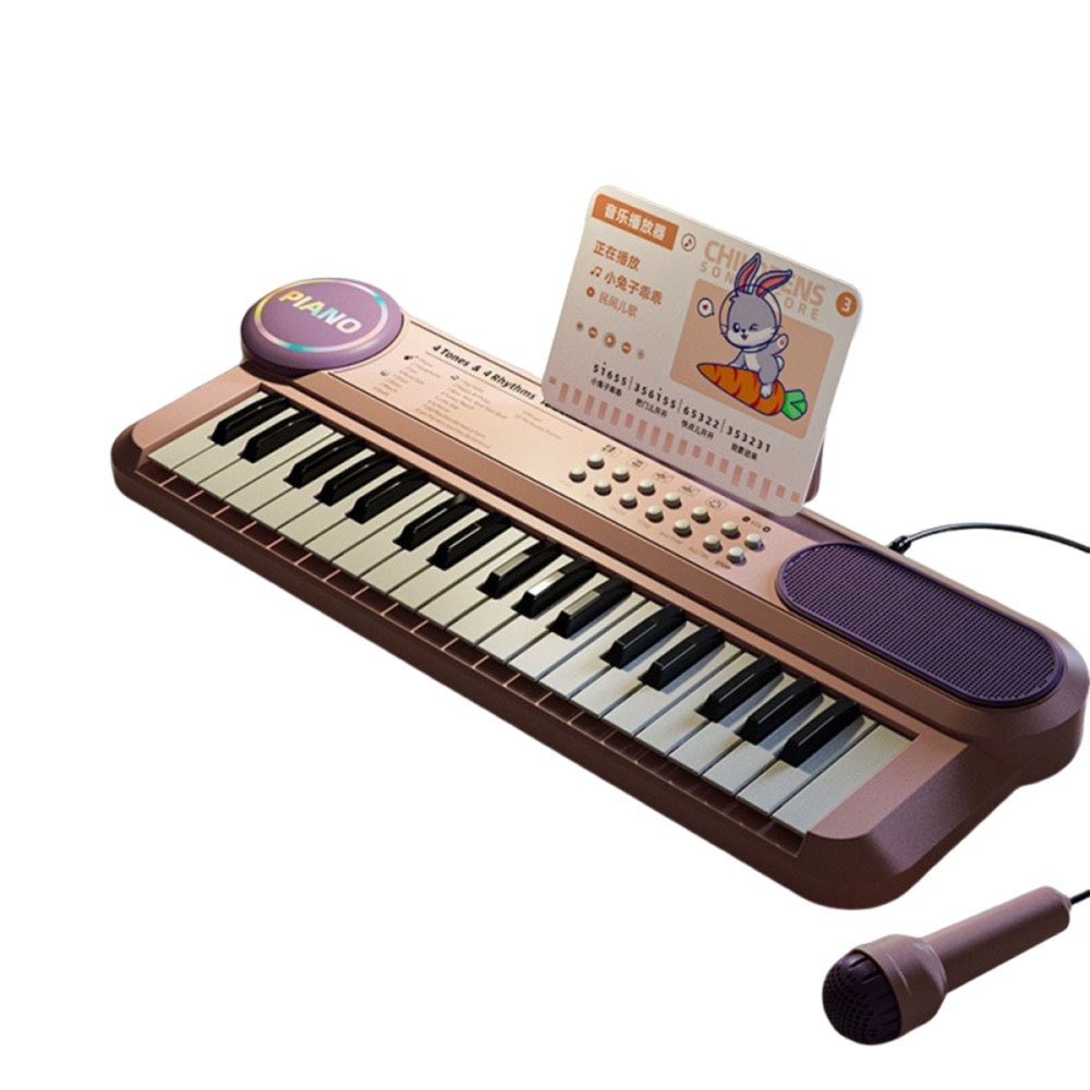SQUAD Đa chức năng Bàn phím đàn piano cho trẻ em có micro 37 phím Đàn Piano Điện Tử Đa chức năng Điện tử Đồ chơi âm nhạc Học tập sớm - 6
