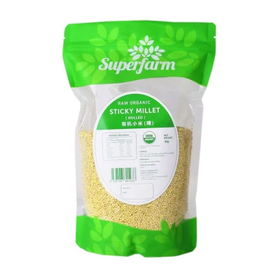 SuperFarm Organic Hulled Sticky Millet 1kg / 1kg x 2