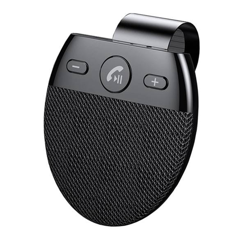 Wireless Vehicle Car Bluetooth V5.0 Speakers Handsfree Car Kit Black