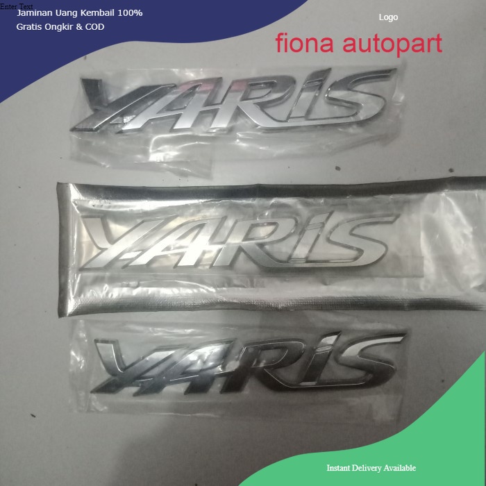 emblem yaris original Harga 60,000 rupiah*Gratis Ongkir