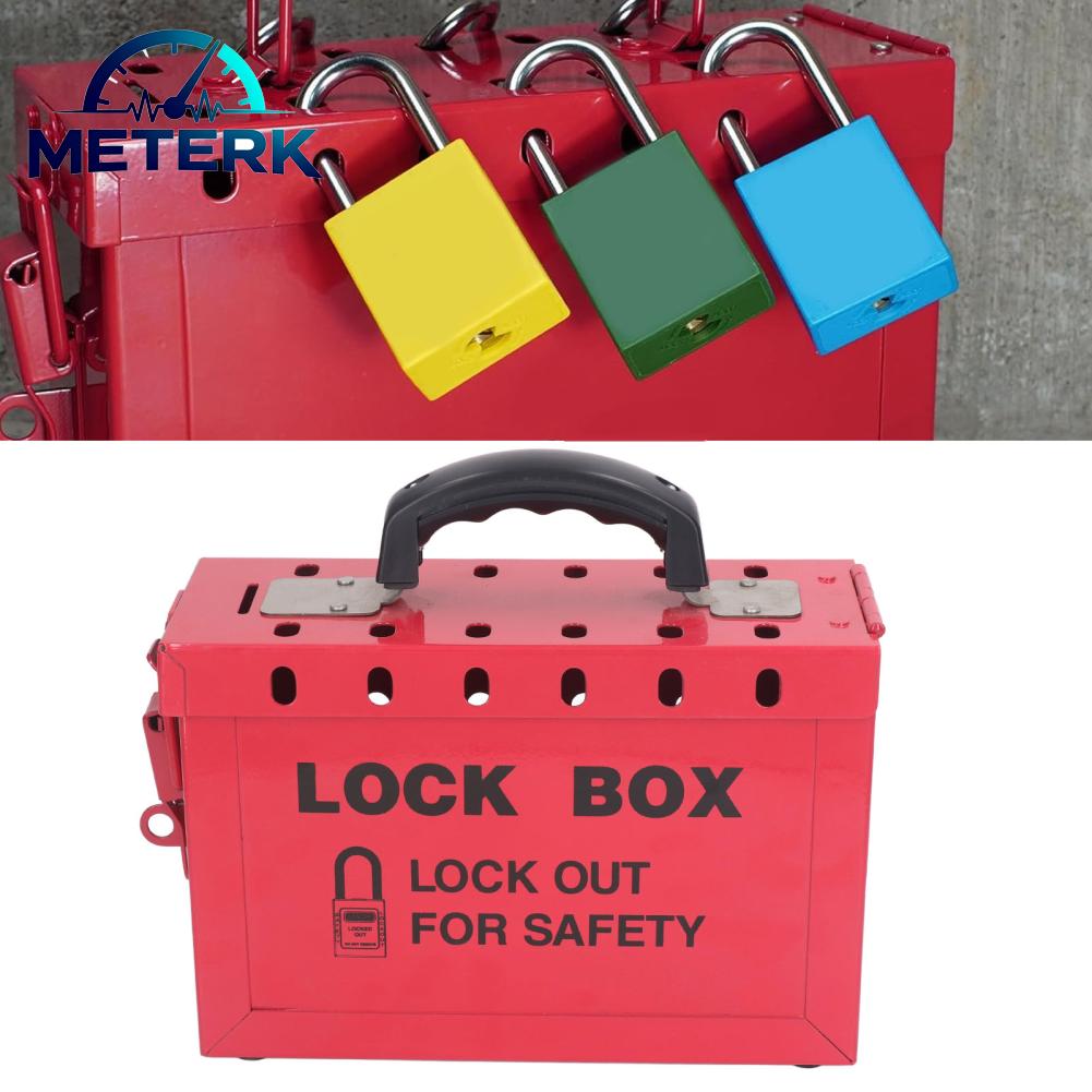 Meterk Aumotop Lockout Tagout ความปลอดภัยแบบพกพากล่องล็อคสแตนเลสสำหรับ OSHA Compliance Group Lockout Tagout 12 กุญแจความจุสำหรับใช้ในอุตสาหกรรม ราคา 1,927 บาท*ส่งฟรี