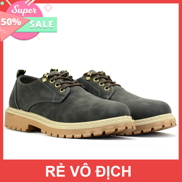[Big SaLe]Giày Bốt Cổ Thấp Nam BCT001 Xám