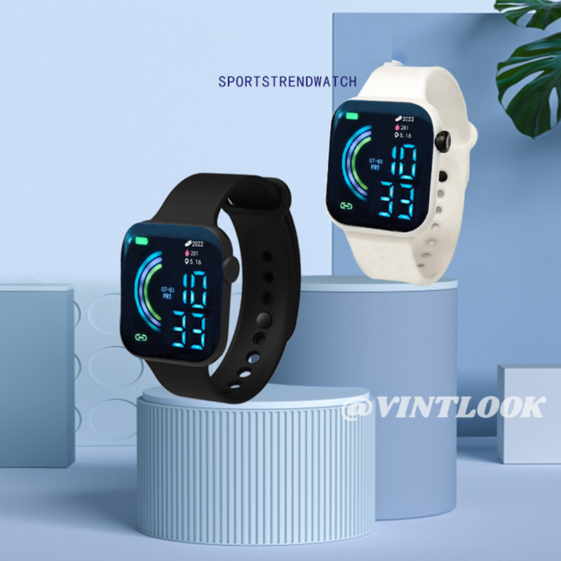 VINTLOOK Đồng hồ cầu vồng Đồng hồ điện tử LED Đồng Hồ Led Thể Thao Đôi màn hình lớn cho học sinh Y1