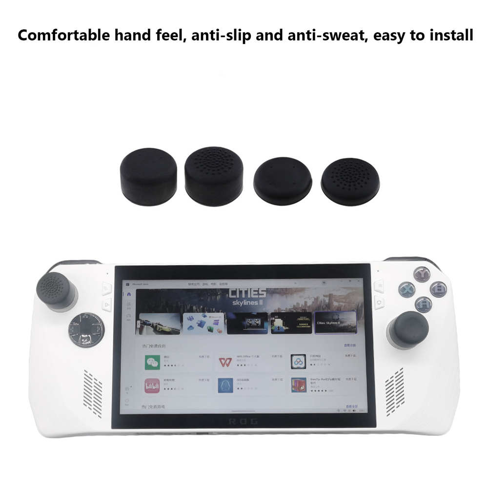 4 cái Gamepad điều khiển ngón tay cái nút bọc cần điều khiển cao hơn Stick bìa cho ROG Ally