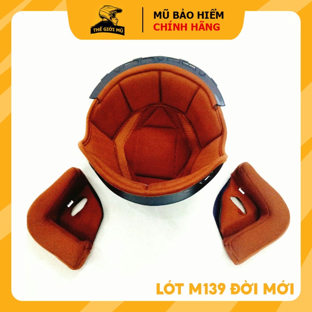 Lót mũ bảo hiểm royal M139,bộ lót thay thế nón bảo hiểm 3 4 royal kính âm M139 chính hãng đủ size M-