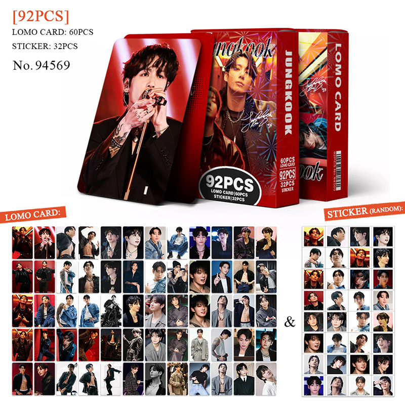 92pcs/box BTS Photocards ARIRANG KPOP V JUNGKOOK JIMIN LOMO Card Sticker Collection Card