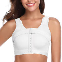 Women Front Breast Support Bra Implant Stabilizer Wide Shoudler Strap Post Surgery Compression Underwear Surgical Breast Augmentation Bralette