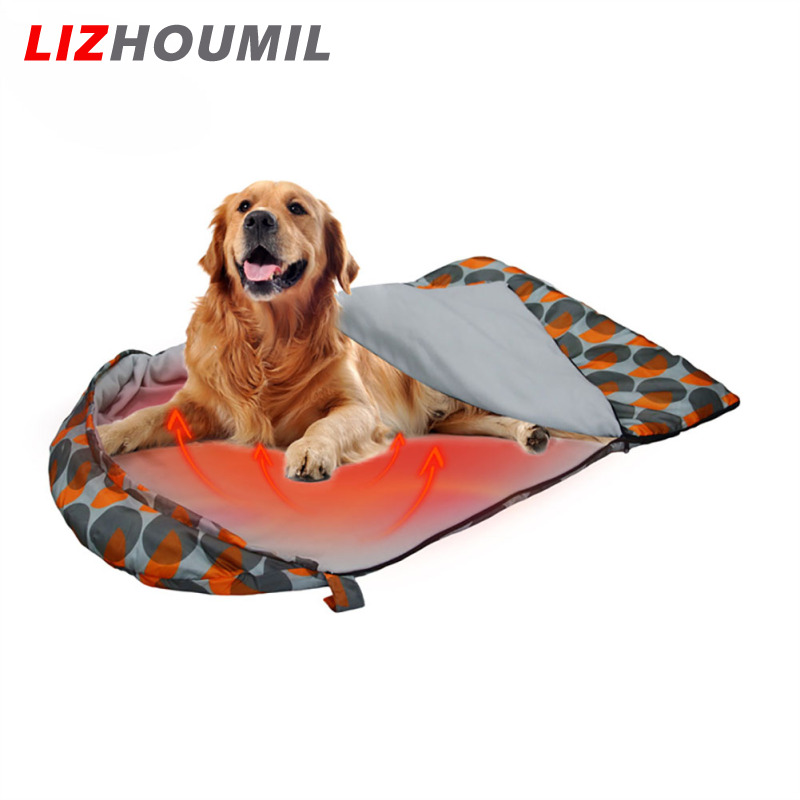 LIZHOUMIL Portable Dog Sleeping Bag, Waterproof Packable Dog Bed With 3 Adjustable Heating Modes, Washable Pet Sleeping Bed For Travel Camping Hiking ราคา 983 บาท*ส่งฟรี
