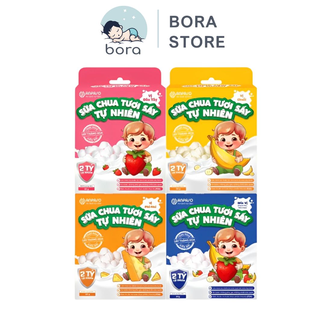 Sữa chua sấy thăng hoa Anpaso 20g cho bé ăn dặm, thơm ngon dễ tan, bổ sung lợi khuẩn