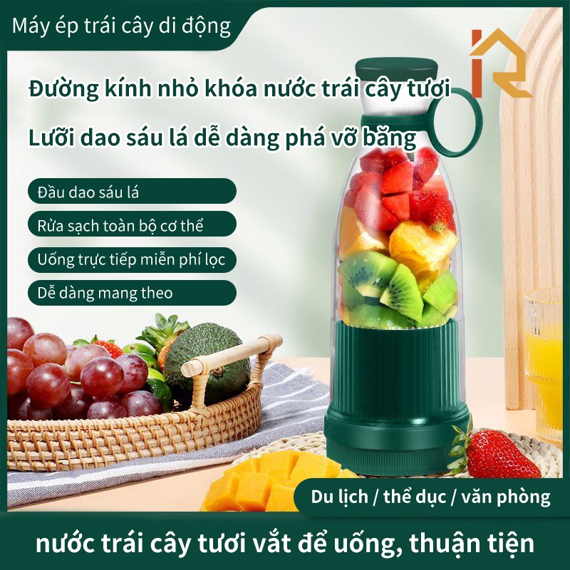 Roksana máy ép trái cây mini USB máy ép trái cây 350ml máy xay sinh tố cầm tay máy ép trái cây cầm tay 2023 mới 050621