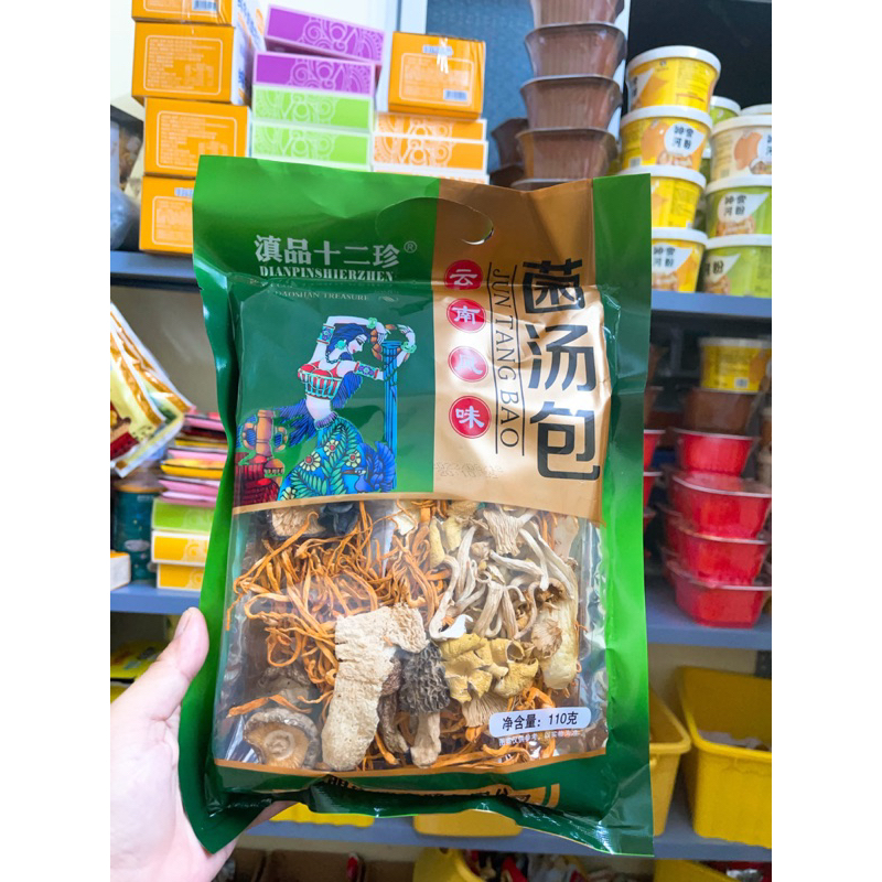 Gói nấm thiên quý 12 vị hầm gà, nấu canh đại bổ 110gr