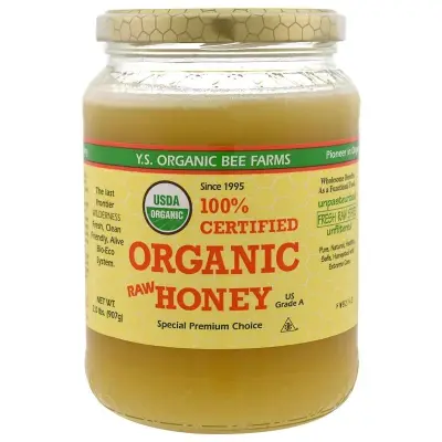 Y.S. Eco Bee Farms 100% Certified Organic Raw Honey 907 g (Best Before 02/2024)