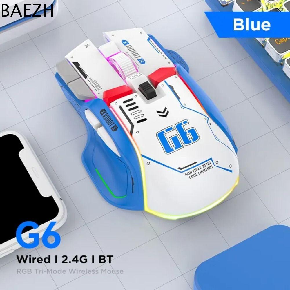 BAEZH Tương thích Bluetooth Chuột không dây G6 ABS Không dây Chuột không dây 3 chế độ Chuột không dây câm Có dây Chuột chơi game có dây G6 Pad máy tính máy tính máy tính xách tay