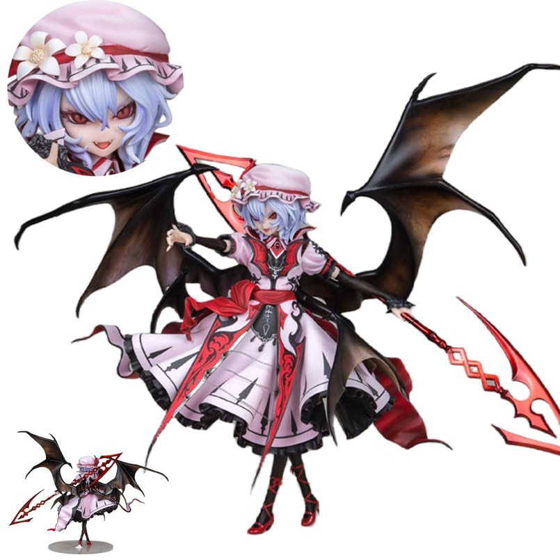 24cm Anime dự án Touhou hình anime remilia Scarlet PVC Mô hình nhân vật hoạt động Đồ chơi bộ sưu tập mô hình búp bê Quà Tặng