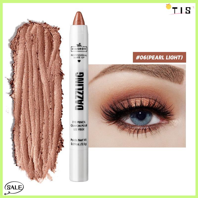 Follow Get New【TIS】 Dimshow Highlighter Eyeshadow Bút Chì không thấm nước long lanh Nude Eye Shadow nằm tằm trang điểm sắc tố mỹ phẩm Bút kẻ mắt - 9