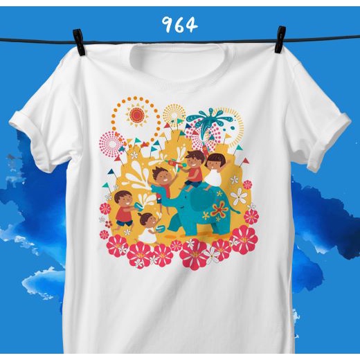 Unisex เสื้อยืดพิมพ์ลาย รุ่นสงกรานต์ (ลายเพื่อน) Songkran Festival เสื้อยืดสงกรานต์ทั้งชายและหญิง ราคา  129 บาท*ส่งฟรี