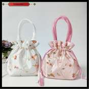 THEBLANC Embroidered Flower Small Bucket Bag for Women