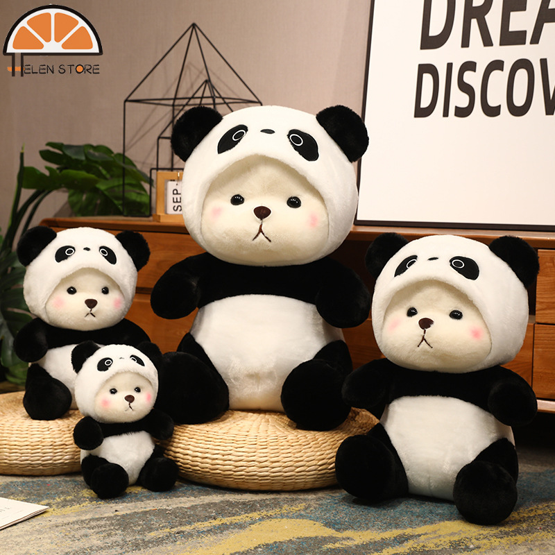 HS plush toy Cute panda transforms into Lena bear doll Bear plush doll