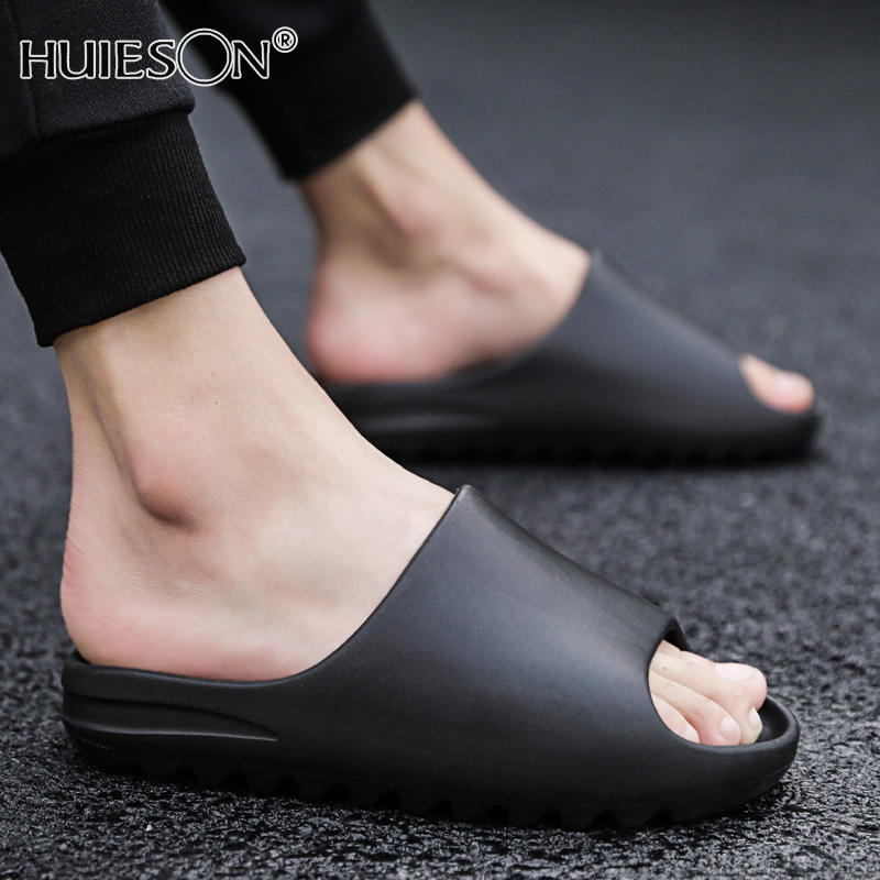 【HUIESON】Coconut slippers with a feeling of, thick soles, non-slip and wear-resistant sandals, men