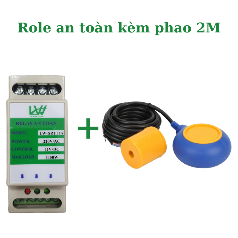 Bộ rơle an toàn cho phao điện SR11 và phao điện 2M mới 2023 - Tiết diện 0.75mm ( Có phân loại )