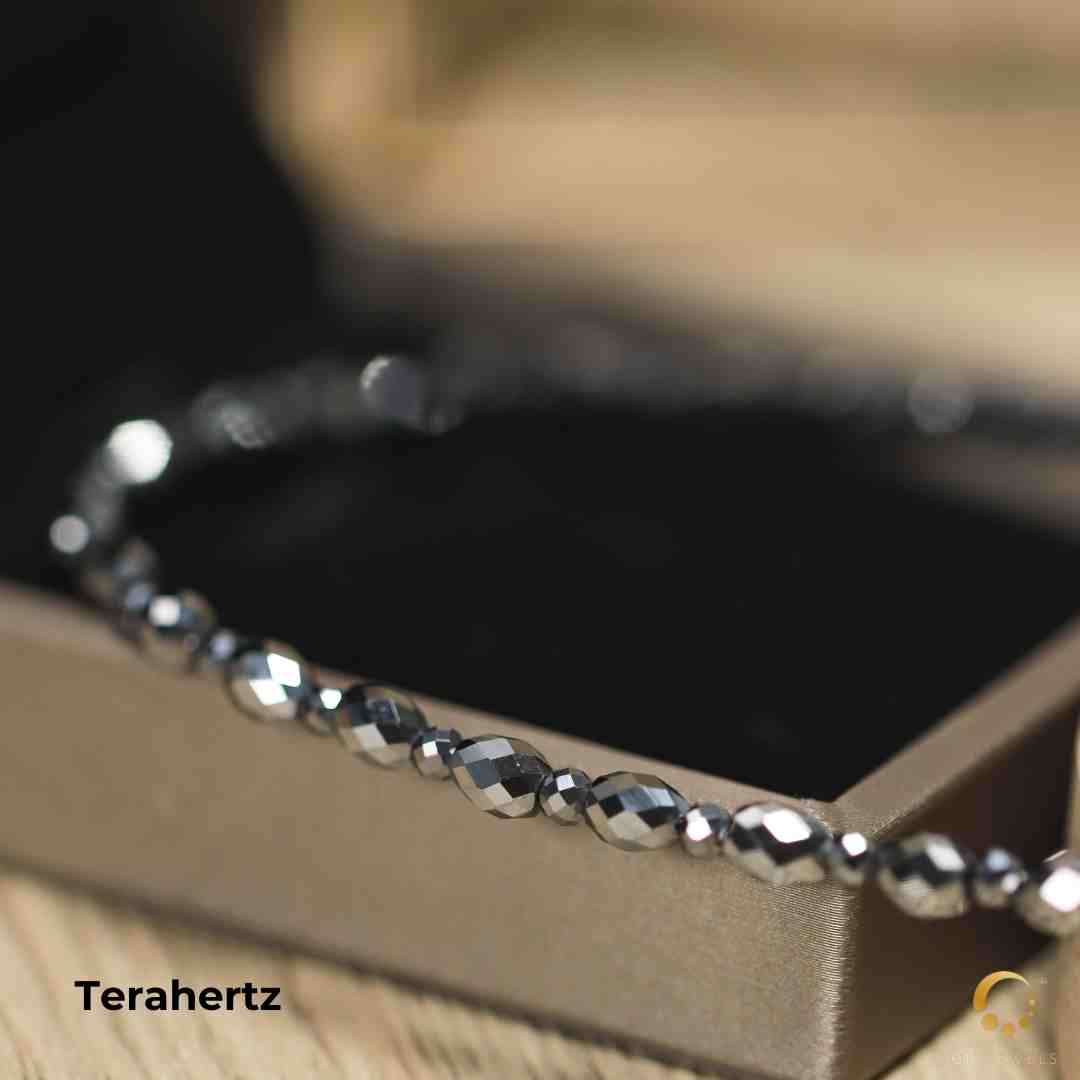 Terahertz Rice Bead Faceted Necklace 4mm