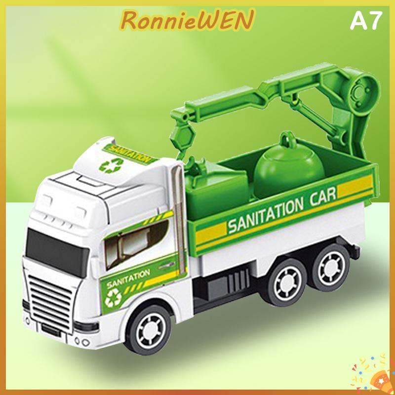 [RonnieWEN] Trẻ em Đồ chơi xe hơi quán tính vệ sinh xe tải mô hình kéo trở lại kỹ thuật quân sự Xe chữa cháy động cơ bé trai đồ chơi cho trẻ em Quà tặng - 7
